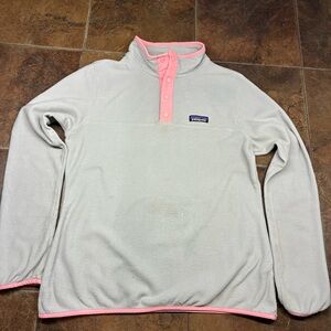Patagonia 2019 Pink and Gray Snap-T Fleece